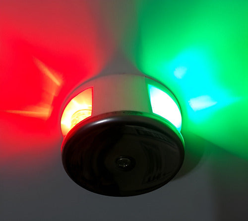 Luz Navegação Proa Bicolor 12v Inox Barcos Lanchas Branco Arieltek