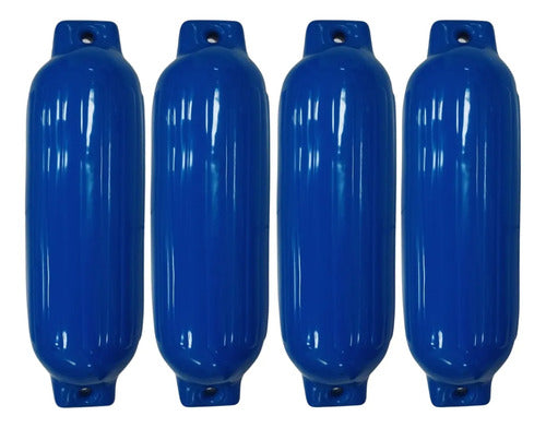 4 Defensa Náutica Inflável G5 21,6x68,6 Cm Barco Lancha Azul