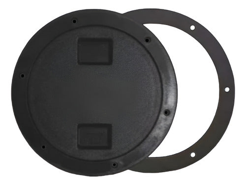 Escotilha Tampa Inspeção Pvc Universal 4'' Reforçada Preto