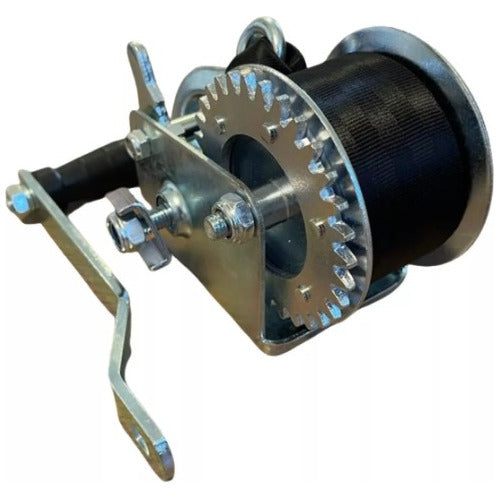 Guincho Manual C/ Fita P/ Embarcação E Suporte Em Aço 1000lb