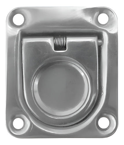 Puxadores Embutir Alça Aço Inox 65 X 55 Barco Lancha 4 Un