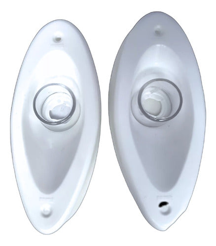 Luz Navegação Olho Tubarão Em Led Barco Lancha Branco