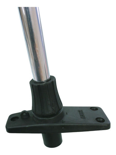 Mastro De Popa Barco Porta Bandeira 40 Cm Retrátil Preto