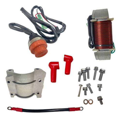 Kit Partida Elétrica P/ Motor Popa Yamaha 15hp Fm Completo