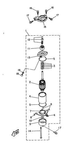 Conjunto De Armadura Do Motor Partida Yamaha Original