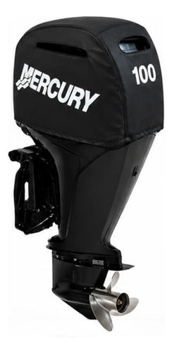 Capa Para Capô Do Motor Popa Mercury 100 Hp 4 Tempos Preto