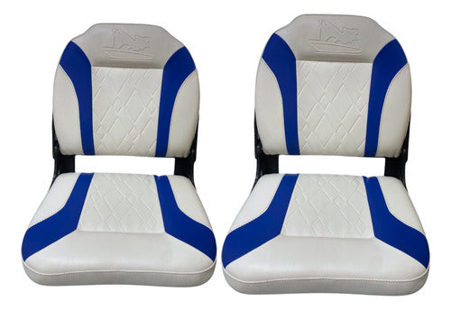 Kit 2 Bancos/cadeiras Sport Barco Lancha Compensado Naval Branco