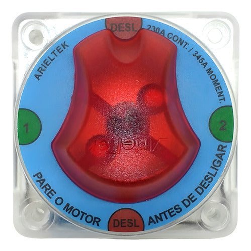 Chave Seletora De Baterias 230 Amp 4 Posições Náutica Arieltek