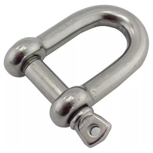 Manilha Reta Inox 14mm Náutica Barco Lancha Veleiro Âncora