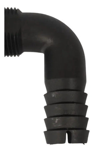 Saída D'água Costado Cotovelo 1-1/8 Em Nylon Capa Inox Barco