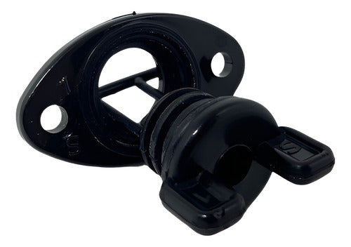 Bujão De Dreno 25mm Plástico Preto Lancha Caiaque Barco Par