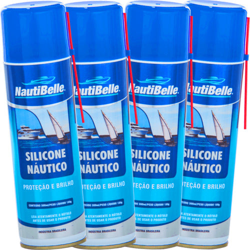 Silicone Náutico Nautibelle 300 Ml Lancha Barco Jet 4 Un