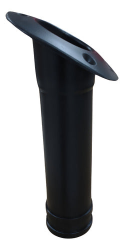 Kit 4 Porta Varas Abs Inclinado Preto Lancha Barco