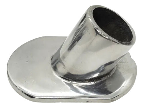 Base Fixação Guarda Mancebo Inclinada 45° Lancha Barco Par