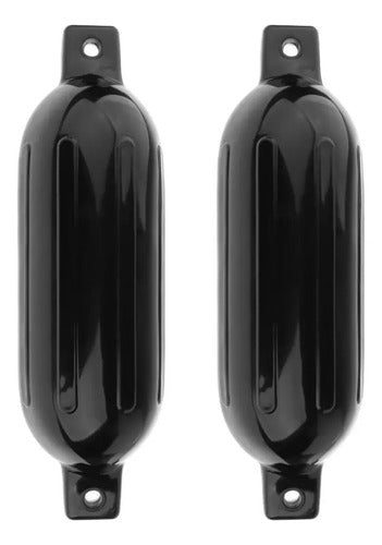 Par Defensa Náutica Inflável G6 25,4 X 76,2cm Barco Lancha Preto