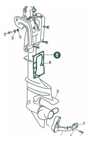 Junta Base Motor De Popa Mercury 4 5 HP