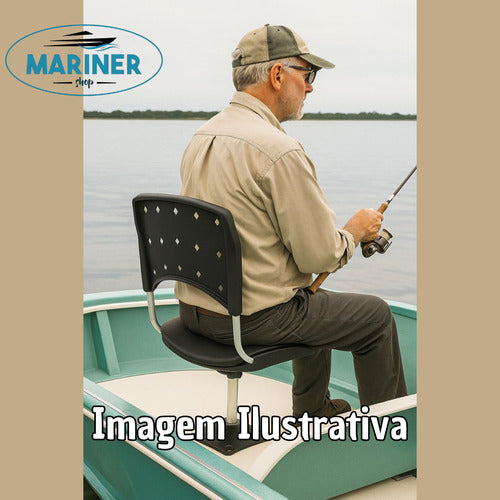 Cadeira Giratória Anatômica 360° Almofadada P/ Barco Lancha