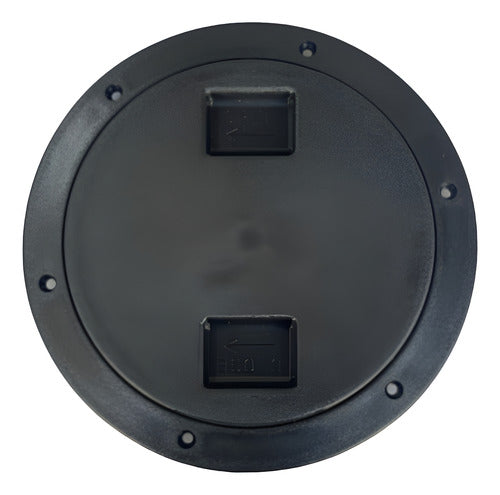 Escotilha Tampa Inspeção Pvc Universal 4'' Reforçada Preto