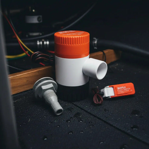 Bomba De Porão 1100 Gph 12v + Automático + Saída  Seaflo