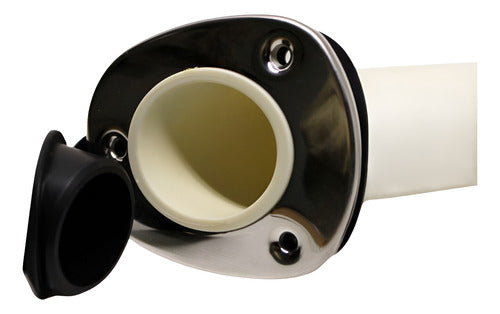Par Porta Varas Caniço Trapézio Inox Abs Lancha Barco Pesca