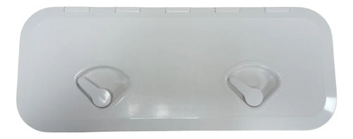 Tampa Escotilha Inspeção Retangular 525x168 Abs Proteção Uv Branco