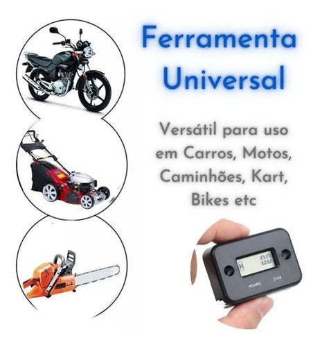 Horímetro Digital Motos Barcos Carros Kart Universal