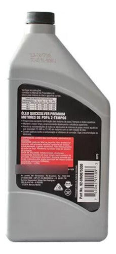Óleo De Motor Quicksilver 2 Tempos Tcw3 Mercury Kit 12 L