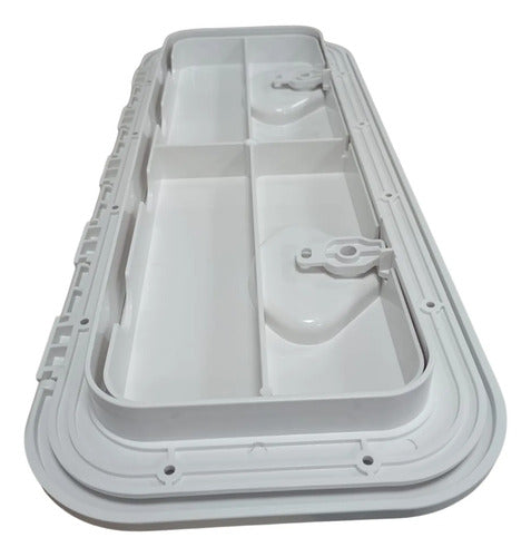 Tampa Escotilha Inspeção Retangular 525x168 Abs Proteção Uv Branco