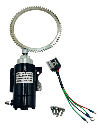 Kit Partida Eletrica Motor Popa Yamaha 15 Hp Gremalheira