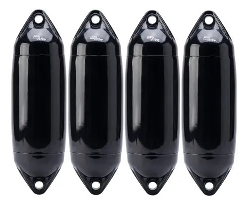 Par Defensa Náutica Inflável F0 11,4x40,6 Cm Barco Lancha Preto