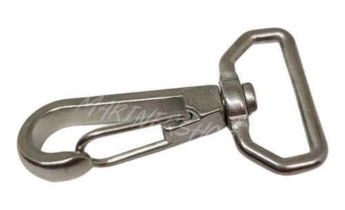 Par Mosquetão Inox Para Capota Toldo Nautico 360°