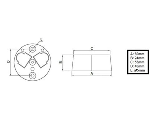 Luz Navegação Proa Bicolor 12v Inox Barcos Lanchas Preto Arieltek