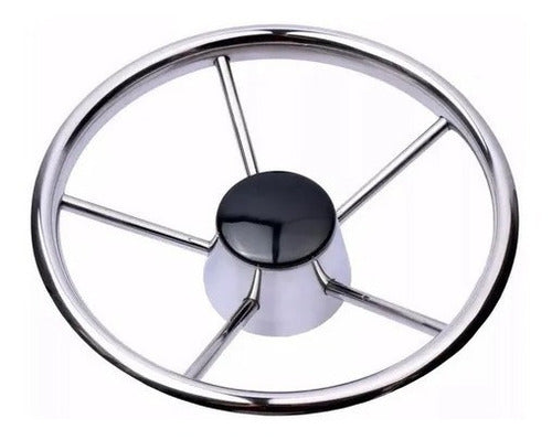 Volante Inox Náutico Veleiro Universal 34cm