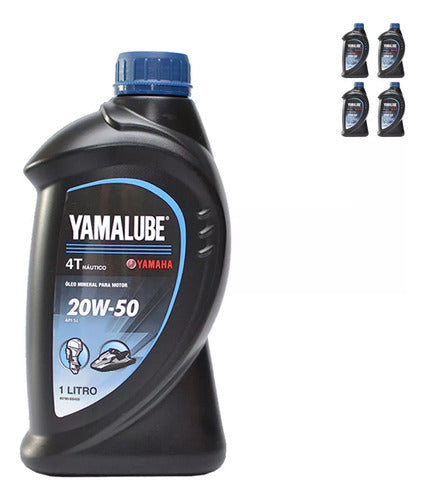 Óleo Lubrificante Yamaha Yamalube 20w-50 Kit Com 4 Unidades