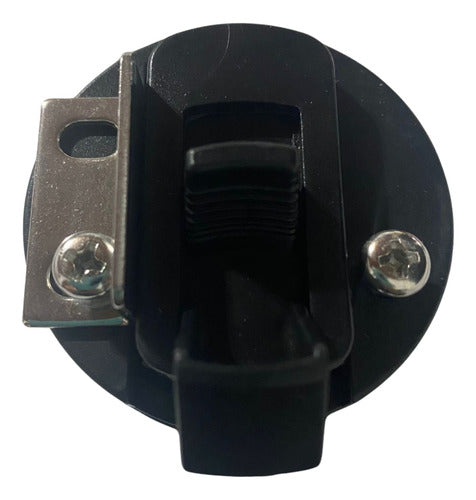 Kit 2 Puxadores Fixo Preto Com Tampa P/ Barco Lancha Motorhome