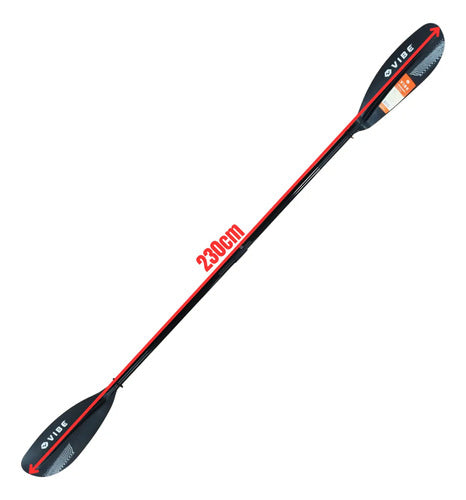 Remo Vibe Envolve De Aluminio 2 Pás Desmontável P/ Caiaque Preto
