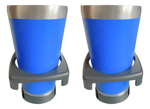 Kit 2 Porta Copo Modelo Stanley Dobrável Para Barco Lancha