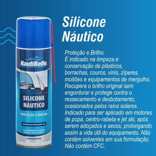 Silicone Náutico Nautibelle 300 Ml Lancha Barco Jet 4 Un