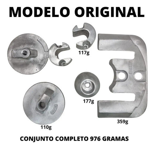 Anodo Rabeta Bravo 3 Mercruiser Kit Certificado Importado