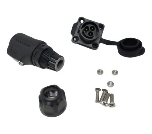 Plug Conexão A Prova D'água 3 Pinos Soquete Lp M16