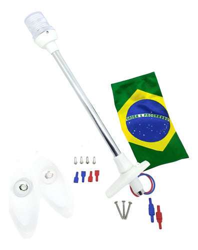 Kit Luz De Popa Proa Mastro Bandeira Led Selado