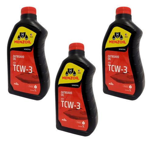 Óleo Menzoil Tcw3 Motor De Popa Barco Lancha 2 Tempos 3 L