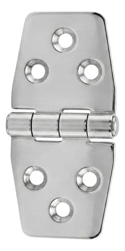 Par Dobradiça Simétrica 6 Furos Inox 76 X 40 Mm Tampa Porta
