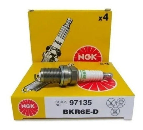 Kit 4 Velas De Ignição Ngk Bkr6e-d Motor Barco Carro