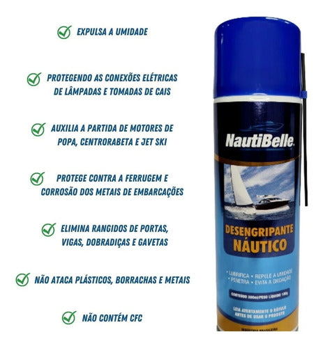 Desengripante Spray Nautibelle 300 Ml Náutico Barco Lancha