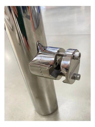 Porta Vara De Pescar Caniço Ajustável Inox P/ Guarda Mancebo