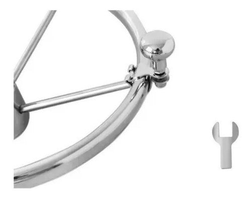 Volante Inox Universal Náutico 34.9cm Com Knob