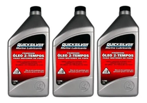 Óleo De Motor Quicksilver 2 Tempos Tcw3 Mercury Kit 3 L