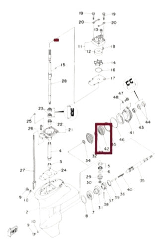 Rolamento De Engrenagem De Ré Yamaha 9.9 / 15 Hp