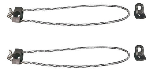 Kit 2 Travas + 2 Cordas Elásticas Trançadas 23cm P/ Caiaques Preto
